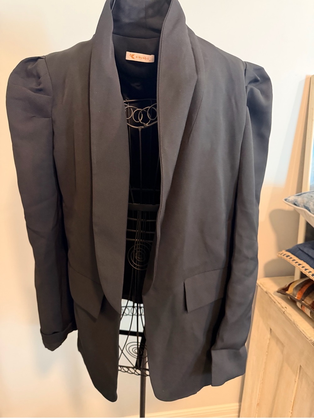 Kirundo Women's Black Shawl Collar Blazer